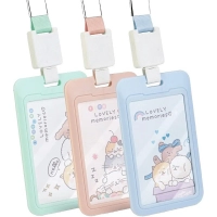 Бейдж Deli 64824 вертик.,с держат. и клипом,вкладыш:54x86мм, ассорти, 1 шт