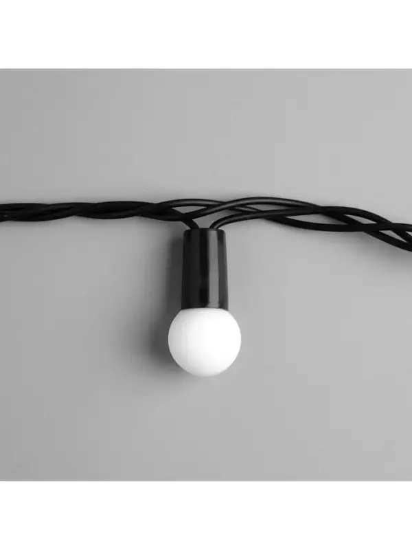 Гирлянда &laquo;Нить&raquo; 10 м с насадками &laquo;Шарики 1.5 см&raquo;, IP44, тёмная нить, 100 LED, свечение мульти (RG/RB), мигание, 220 В