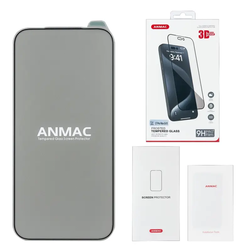 Защитное стекло для iPhone 17 Pro Max ANMAC 3D матовое с сеточкой Арт. 1137560