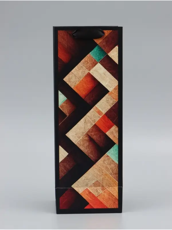 Пакет ламинированный под бутылку &laquo;Абстракция&raquo;, 13&times;36&times;10 см