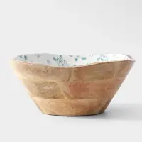 Салатник &laquo;Черепаха и цветы&raquo;, 29&times;29&times;11 см, дерево манго