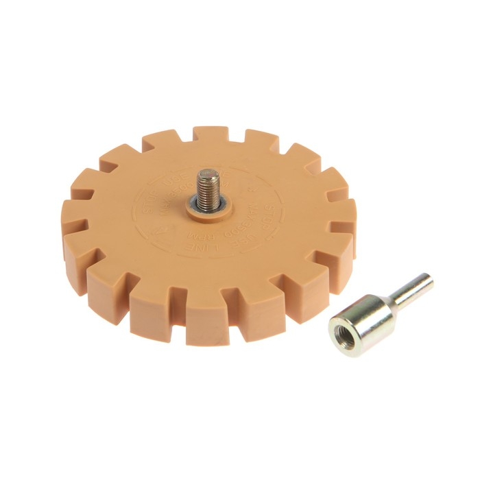 Круг шлифовальный резиновый ТУНДРА, TURBO, для очистки от клея, ценников, скотча, 16 х 6 мм Круг шлифовальный резиновый ТУНДРА, TURBO, для очистки от клея, ценников, скотча, 16 х 6 мм