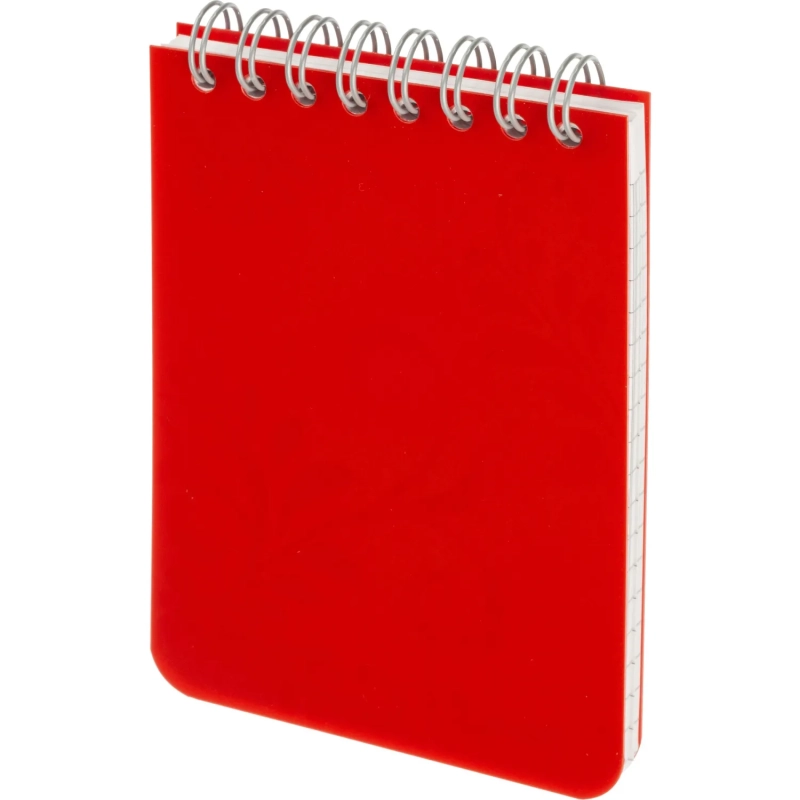 Блокнот Комус Русская серия,А7,50л,евроспираль,красный,клетка