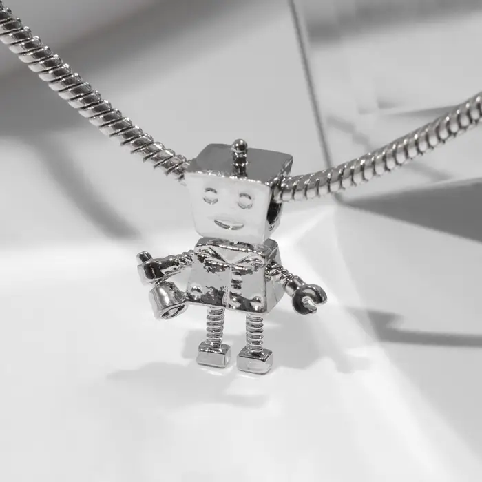 Талисман «Робот» мальчик, цвет серебро Талисман «Робот» мальчик, цвет серебро