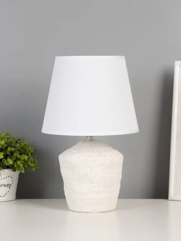 Лампа настольная Лампа настольная "Песочные замки" 1х40Вт Е14 белый 21х21х32 см RISALUX