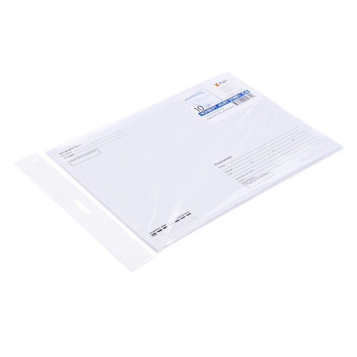 Набор конвертов С4 229 х 324 мм, поле «Кому-куда», без окна, отрывная лента, внутренняя запечатка, 90 г/м2, 10 штук Набор конвертов С4 229 х 324 мм, поле «Кому-куда», без окна, отрывная лента, внутренняя запечатка, 90 г/м2, 10 штук