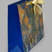 Подарочный пакет &laquo;Зимний лес&raquo;, с лентой 40 &times; 31 &times; 11,5 см