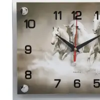 Часы настенные, интерьерные &laquo;Тройка лошадей&raquo;, бесшумные, 20&times;26 см