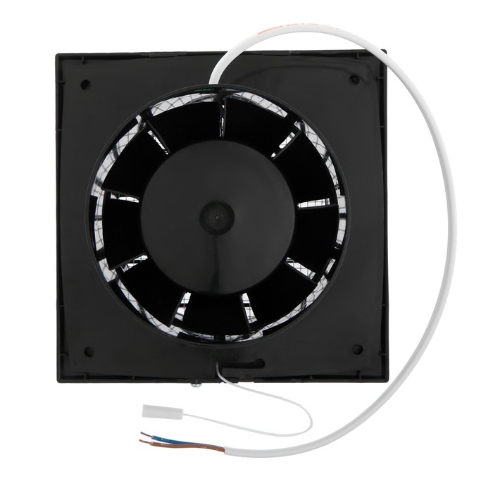 Вентилятор вытяжной Вентилятор вытяжной "КосмоВент" В100ВК, d=100 мм, 10 Вт, 40 дБ, 105 м³/ч, с выключ., черный