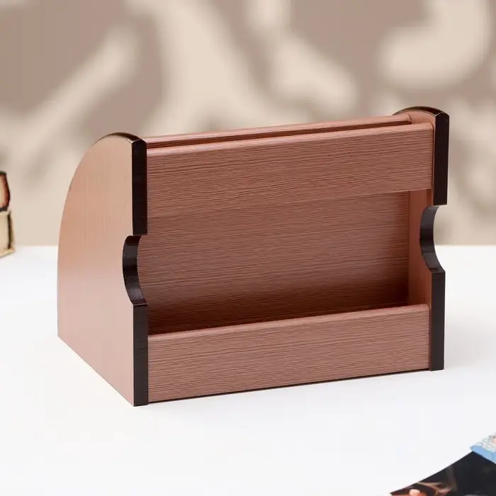 Органайзер 5 секций, 1 выдвижной ящик, серия Ясень шимо темный с кантом темным, 16&times;20.5