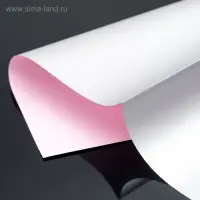 Плёнка двусторонняя цветная матовая 58×58±5% см, розовая, серебристый