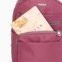 Рюкзак городской, с косметичкой, 5 карманов, бордовый