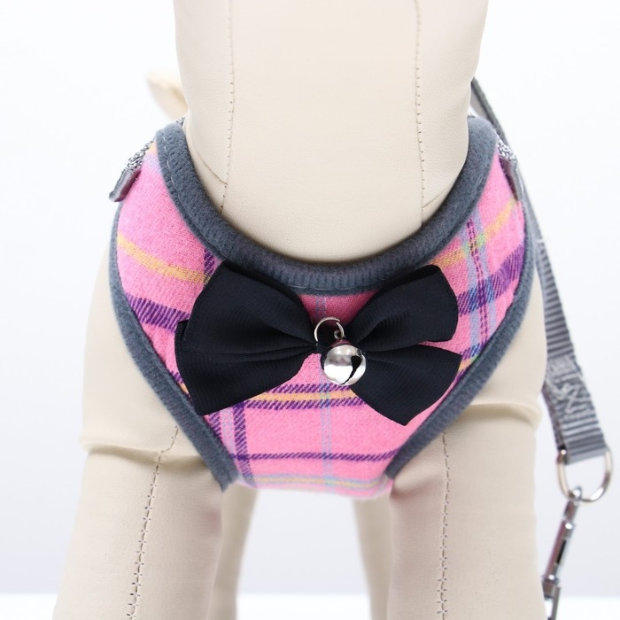 Комплект амуниции с мягкой шлейкой, S, поводок 120 х 1 см, ОШ 20-40 см, ОГ 30-44 см, розовый   78689 Комплект амуниции с мягкой шлейкой, S, поводок 120 х 1 см, ОШ 20-40 см, ОГ 30-44 см, розовый   78689