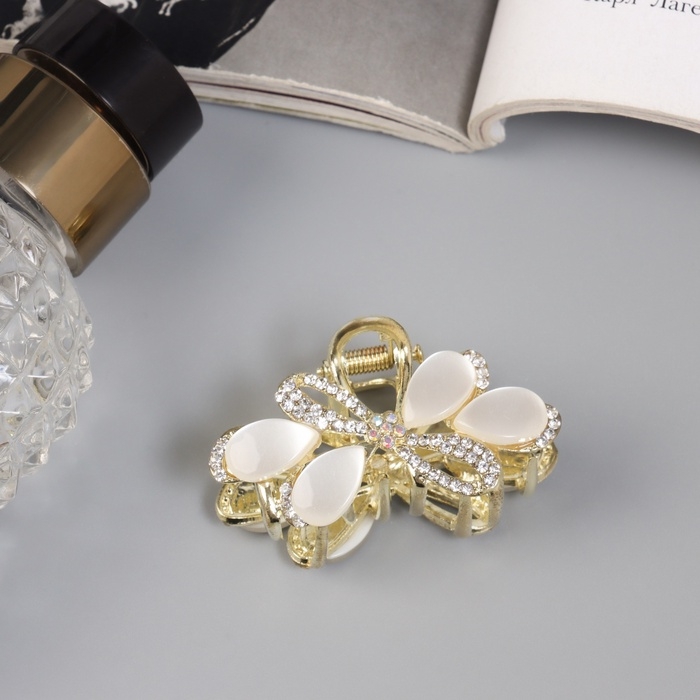 Краб для волос Краб для волос "Мэнди" бантики, 5 см, золото