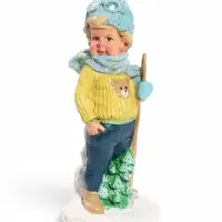 Фигурка декоративная &laquo;Мальчик с лыжными палками&raquo;, декоративная, 8&times;9.5&times;20.5 см