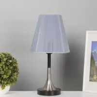 Лампа настольная RISALUX &laquo;Рита&raquo; 1&times;40 Вт Е27 черный/серебро/серый 20&times;20&times;40 см