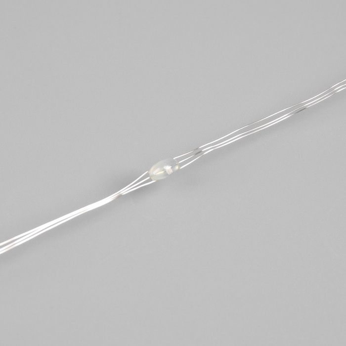 Гирлянда «Нить» 100 м роса, IP44, серебристая нить, 1000 LED, свечение мульти, 18 В