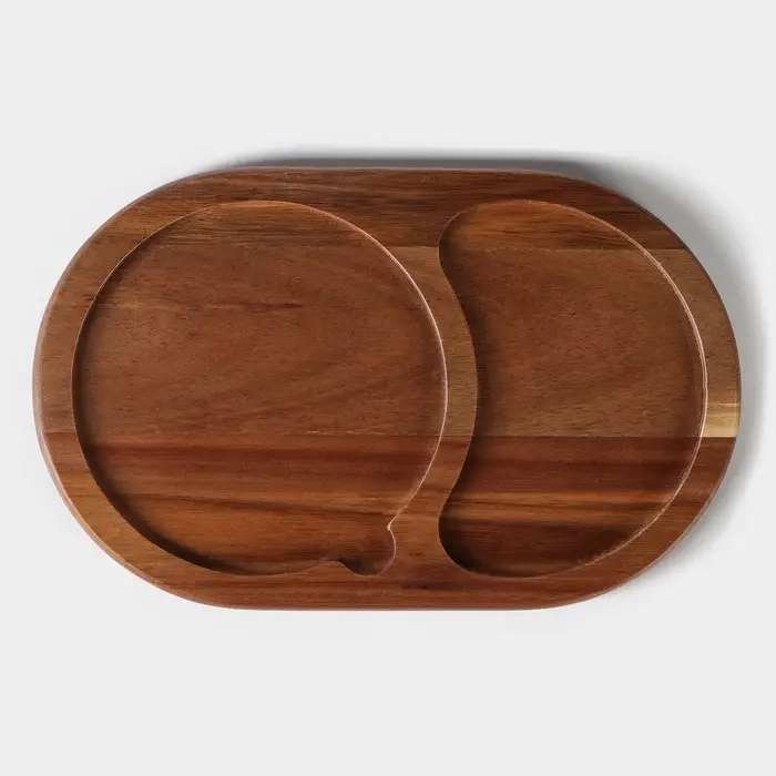 Набор для подачи сыра &laquo;Мрамор&raquo;, 2 ножа, 28&times;18.5&times;1.5 см, акация