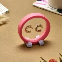 Подставка для украшений &laquo;QF. Круг&raquo;, 11&times;11&times;4.5 см, розовая