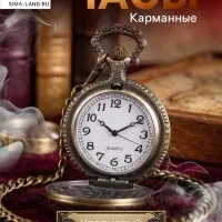 Часы карманные &laquo;Бронзовый каркас&raquo;, кварцевые, циферблат d=4.5, на цепочке 80 см
