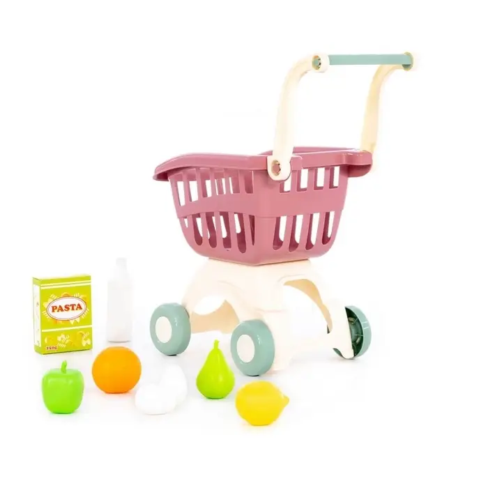 Тележка для маркета "Мини" с набором продуктов, 8 элементов 14089