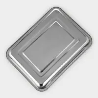 Противень, 36&times;27&times;4 см, нержавеющая сталь, хромированный