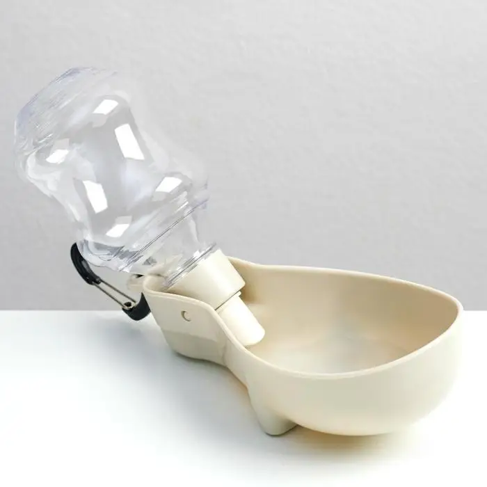 Поилка прогулочная фигурная, 300 мл, с мягким носиком, цвет лен