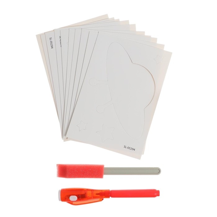 Набор для творчества «Космос», трафареты, аппликатор, фонарик космос Набор для творчества «Космос», трафареты, аппликатор, фонарик космос