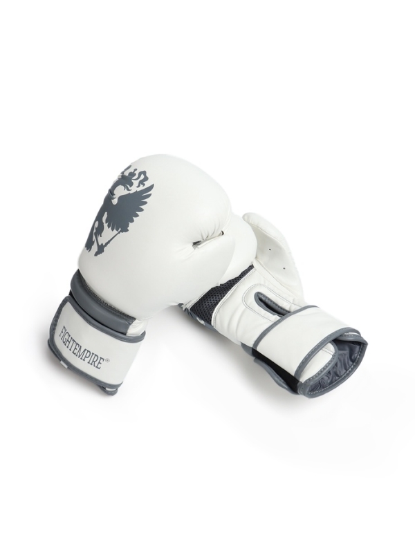 Боксерские перчатки FIGHT EMPIRE, PRIDE, белые, размер 12 oz