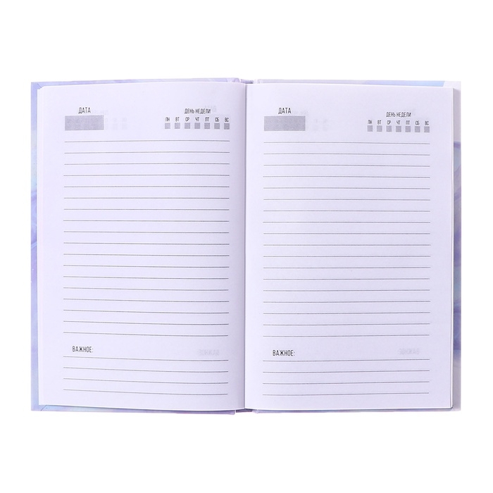 Ежедневник недатированный А5, 128 листов Ежедневник недатированный А5, 128 листов "МРАМОР", твёрдая обложка, глянцевая ламинация