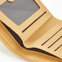 Кошелёк женский на кнопке, 11.5&times;2&times;9 см, комбинированный, жёлтый