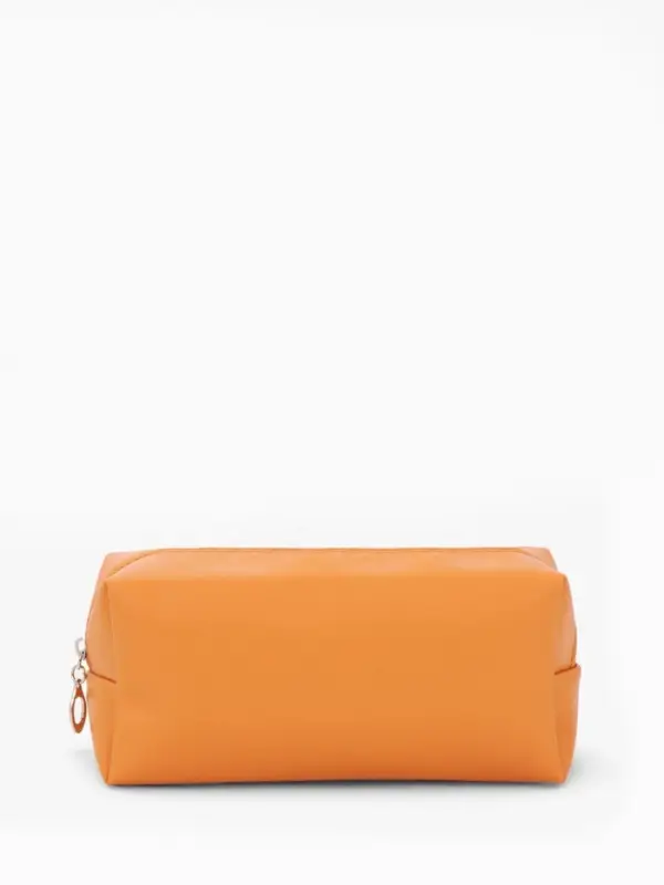 Косметичка женская ONE COLOR, на молнии, экокожа, бежевая