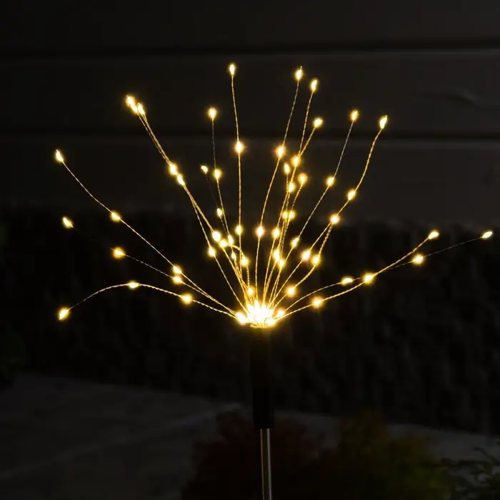 Садовый светильник &laquo;Одуванчики&raquo;, уличный, на солнечной батарее, 2 шт., 78 см, 160 LED, свечение тёплое белое