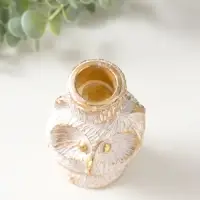 Подсвечник полистоун на 1 свечу "Филин. Золотые круги" d=2,2 см 7х6,5х14 см