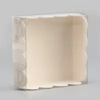 Коробка для печенья, белая, 7×7×3 см