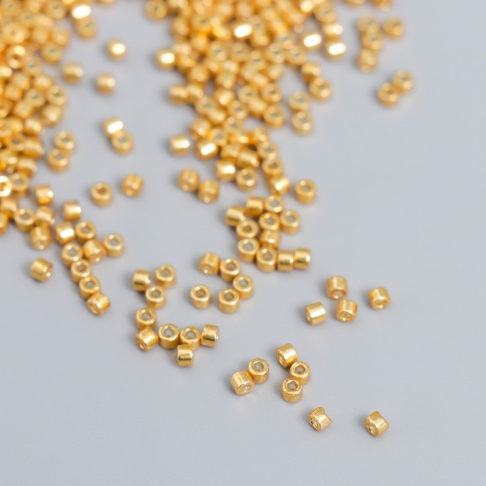 Бисер стекло 11/0  Бисер стекло 11/0 "Цилиндр. Золотой глянец" 10 гр