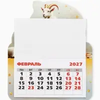 Календарь 2027, на магните, фигурный &laquo;Богатый козлик&raquo;