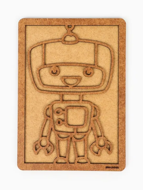 Картина пластилином &laquo;Робот&raquo;, 21&times;15 см, набор для творчества