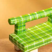 Мебель для кукол &laquo;Скамейка&raquo;, 8.5&times;4&times;5 см, дерево, зелёная