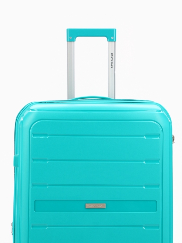 Чемодан 28 Чемодан 28", PP, 49*30*76, отд на молнии, код замок, 4 колеса, зеленый