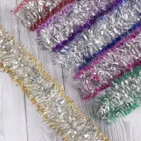 Мишура новогодняя &laquo;Зимнее волшебство. Вставка матовая&raquo;, d=8 см, 200 см, МИКС