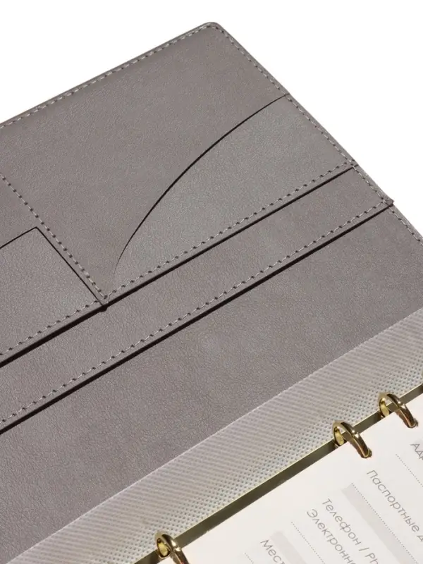 Органайзер на кольцах, А5, с хлястиком, 80л, линия, к/зам, Коричневый Органайзер на кольцах, А5, с хлястиком, 80л, линия, к/зам, Коричневый