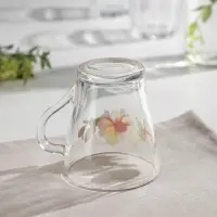 Кружка ОСЗ &laquo;Акварельные цветы&raquo;, 250 мл, стекло, прозрачная, рисунок МИКС