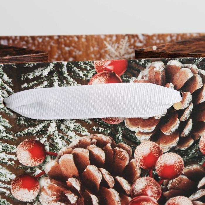 Пакет под бутылку крафтовый «Снежного счастья в новом году», 13 х 35 х 10 см Пакет под бутылку крафтовый «Снежного счастья в новом году», 13 х 35 х 10 см