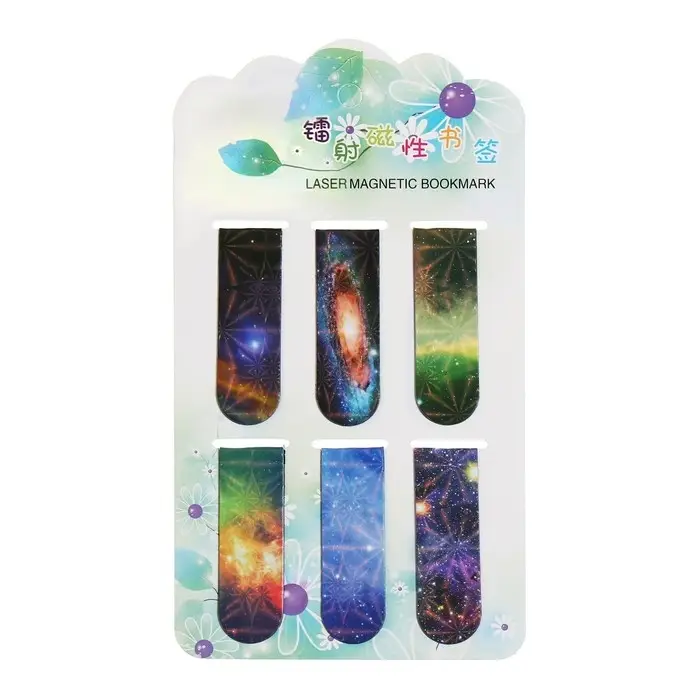 Набор магнитных закладок для книг Calligrata 6 штук, Набор магнитных закладок для книг Calligrata 6 штук, "Вселенная", МИКС