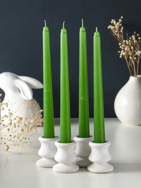 Свечи конические ароматизированные 2,2х24 см (набор 4 шт) 50 гр, 8 ч, ландыш