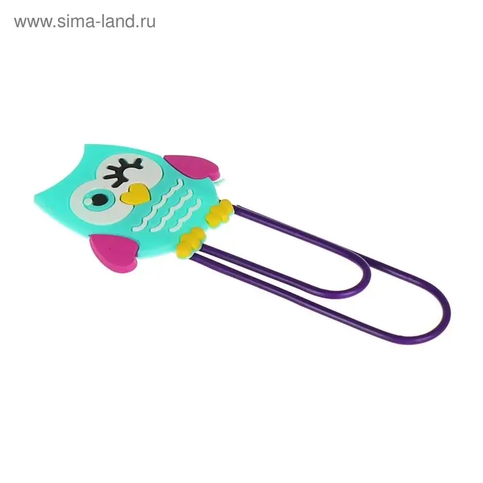 Закладка-скрепка большая «Сова», 11 см, МИКС