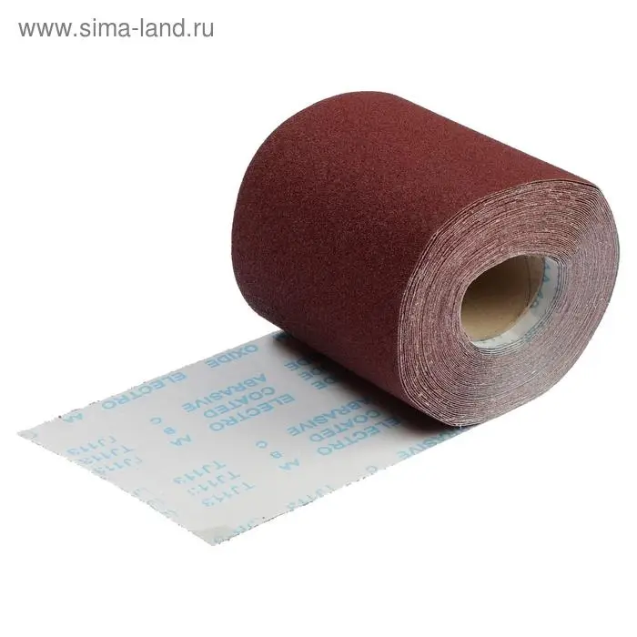 Шкурка шлифовальная в мини рулонах ТУНДРА, на тканевой основе водостойкая, 200 мм &times; 20 м, Р40