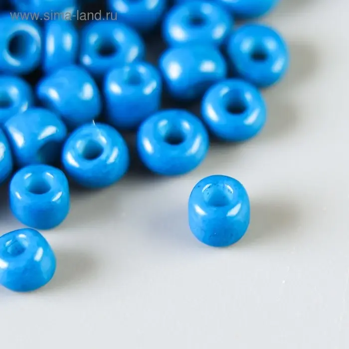 Бисер круглый 6/0  Бисер круглый 6/0 "Северное сияние" (синий) 20 гр