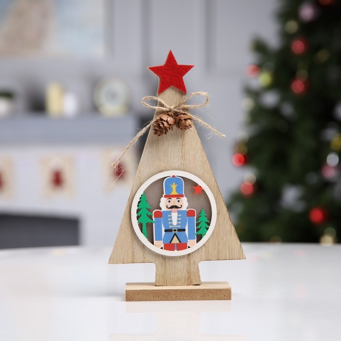 Светодиодная фигура «Щелкунчик» 11 × 20 × 5 см, дерево, батарейки LR41х3 (в комплекте), свечение тёплое белое